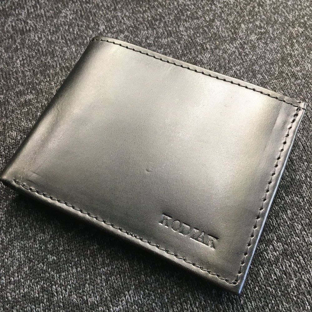 Kodiak Bifold Leather Wallet - Black